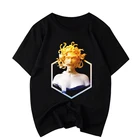 Футболка Medusa, забавная футболка в стиле хип-хоп Lil Peep Drake Kanye, мужская, в стиле рэп, Харадзюку