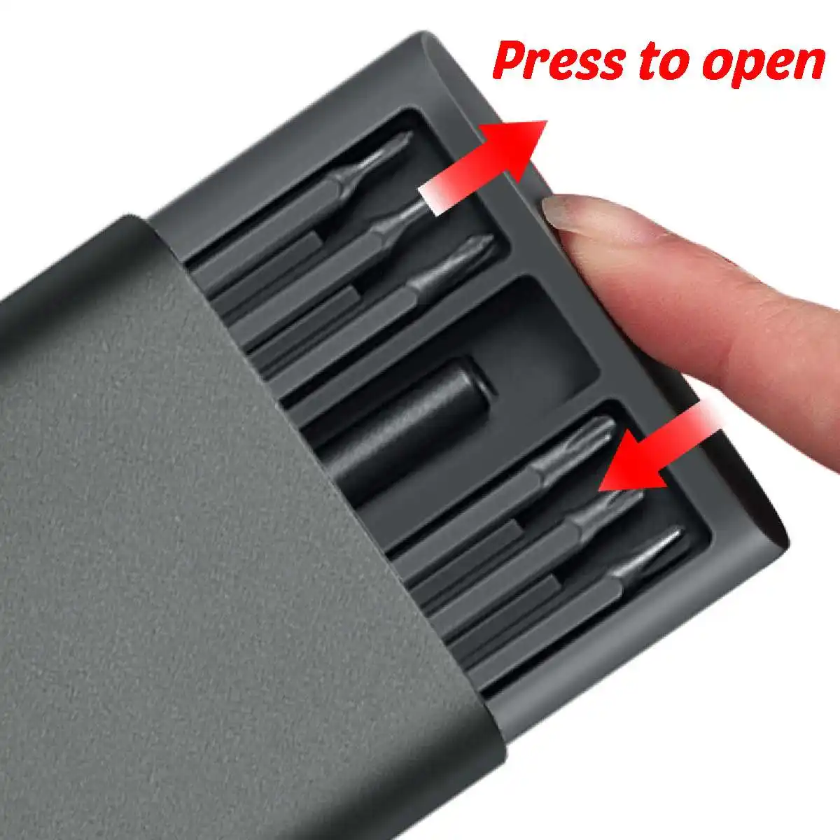 

2020 Original Daily Use Screwdriver Kit 24 Precision Magnetic Bits Alluminum Box DIY Screw Driver Set For Smart home