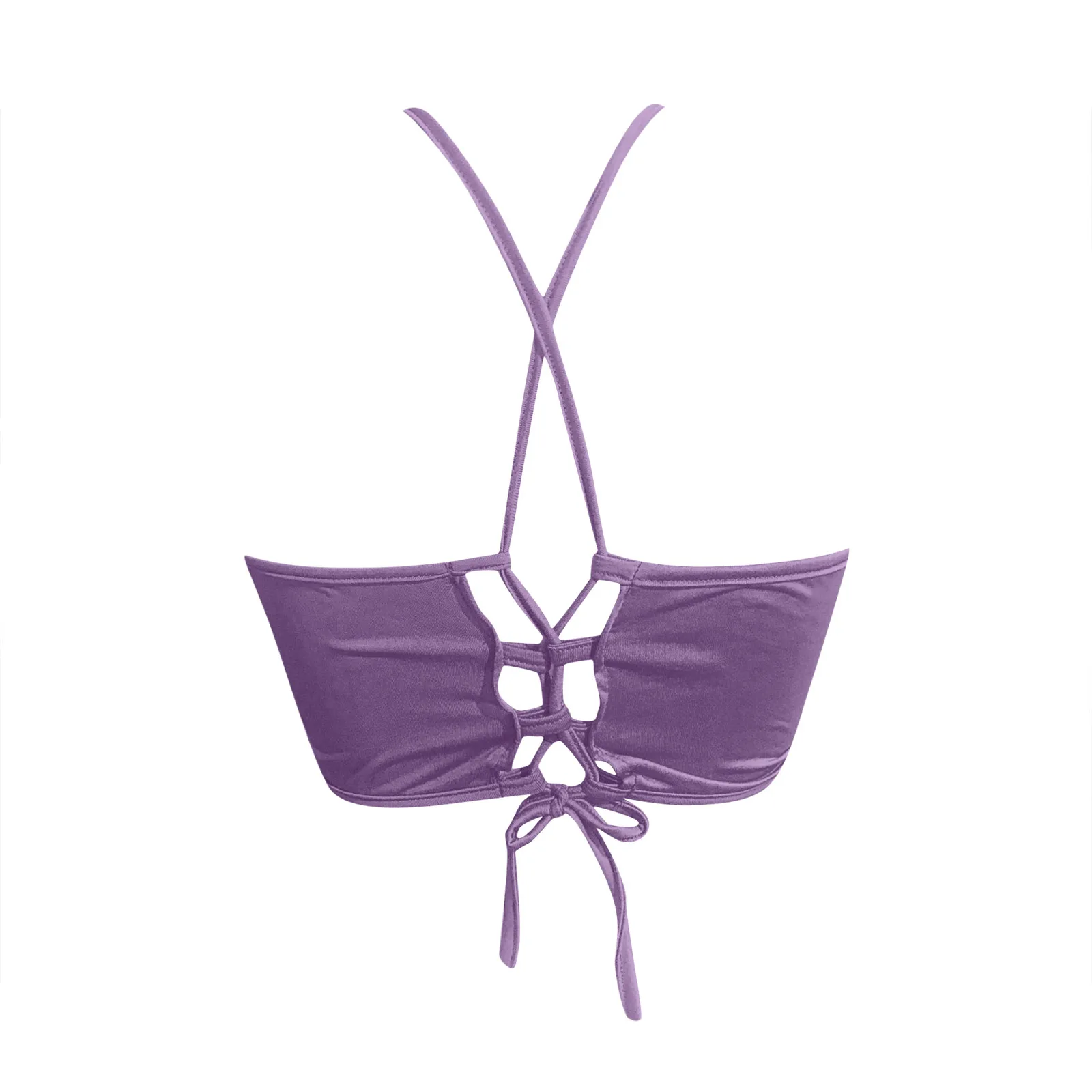 

Female Tube Top Women Sexy Passion Solid No Steel Ring Crisscross Strappy Bow Tops Mujer Camisole Sexy Backless Tank Top