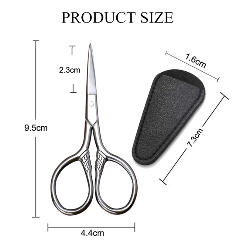 1Pcs Stainless Steel Small Makeup Grooming Scissors Eyebrows For Manicure Nail Cuticle Beard And Mustache Trimmer Nose Hair Tool images - 6