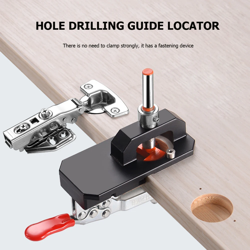 

Woodworking Hole Drilling Guide Locator 35mm Hinge Boring Jig Efficient Template Door Cabinet Hole Punching Opener Installation
