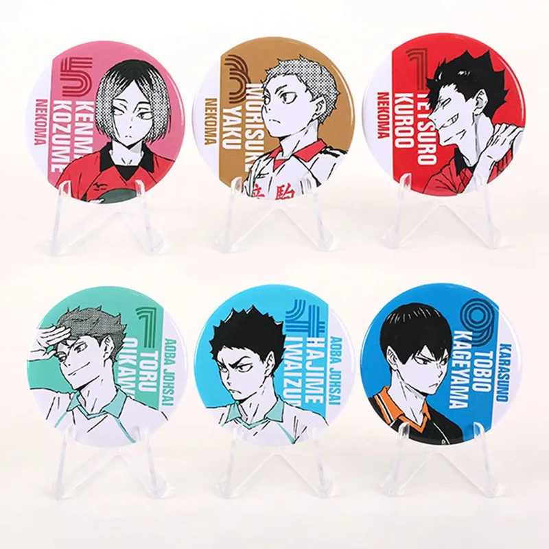 Anime Haikyuu!! Enamel Pin Volleyball Boy Tsukishima Firefly Sun Xiang Cosplay Brooch Cartoon Bags Backpack Badge Button |