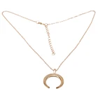 Модное ожерелье с полумесяцем серебряное золотое ожерелье с рогом креативное женское ожерелье с полумесяцем очаровательное ювелирное изделие