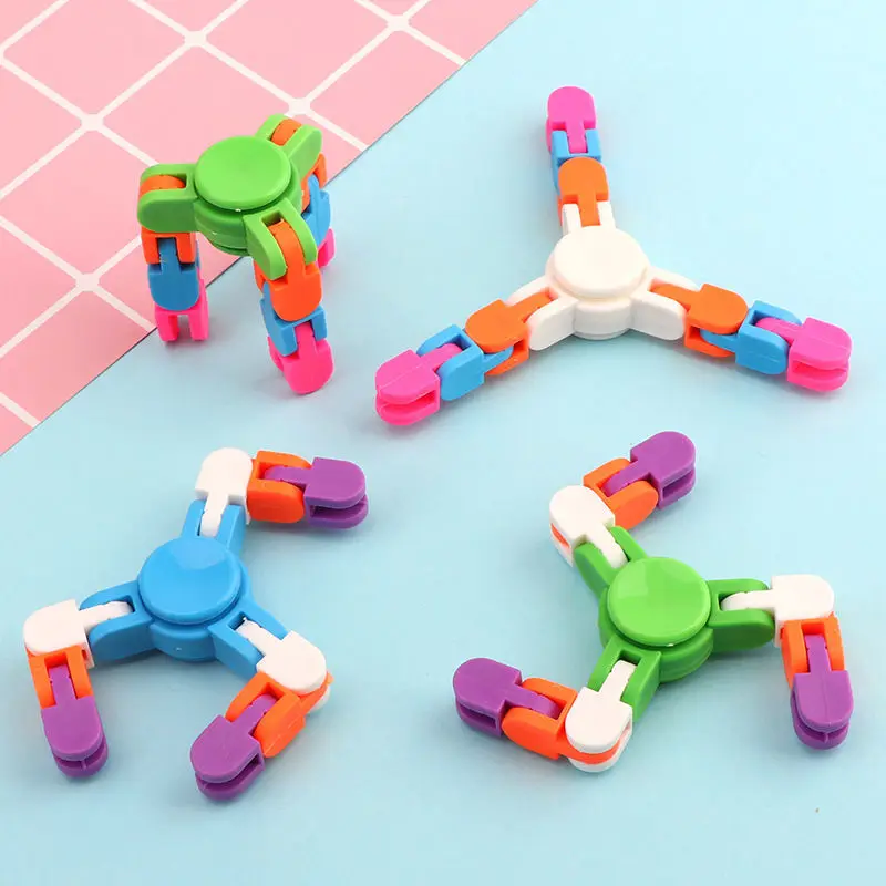 

New three-section four-section deformable decompression chain fingertip spinner decompression toy parent-child finger game