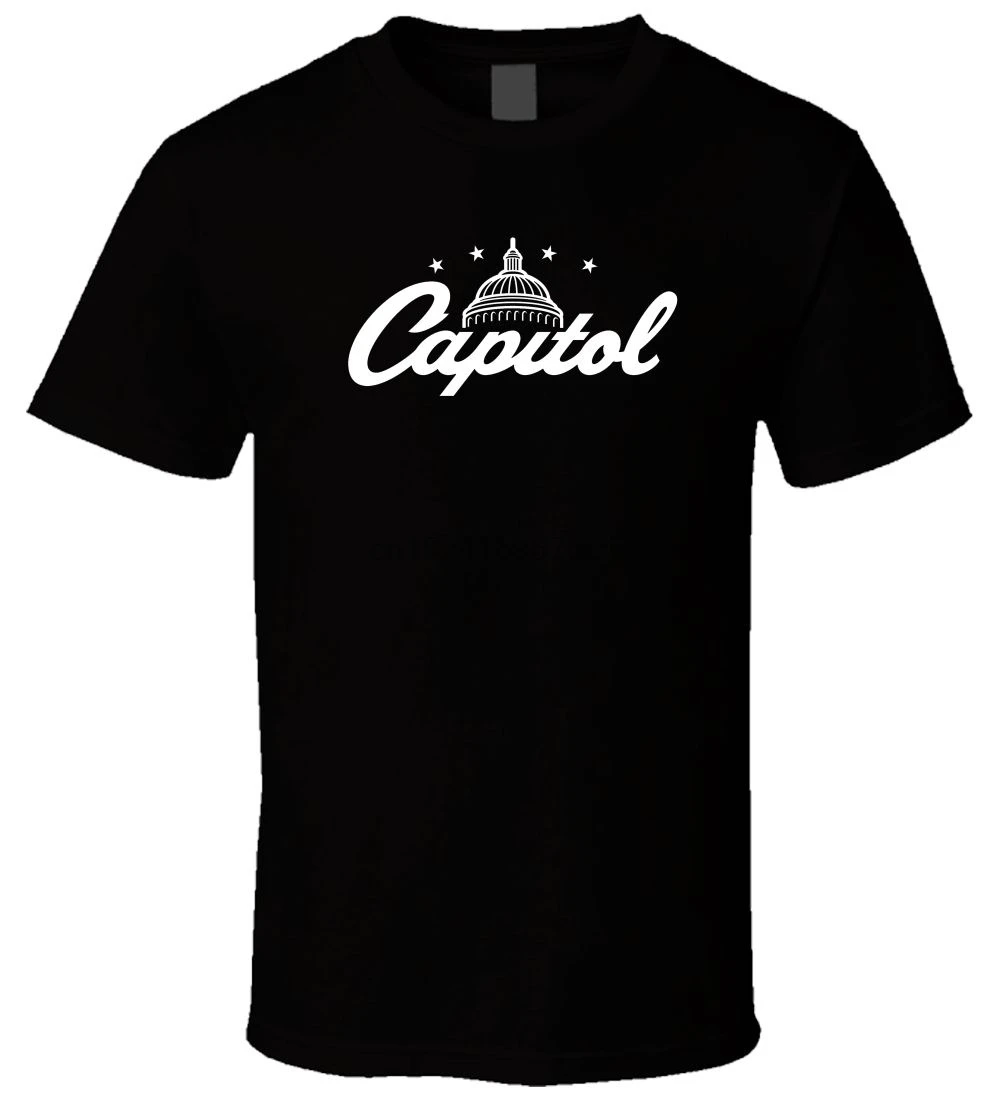 Capitol Records Черная Мужская футболка SizeS 3XL| |