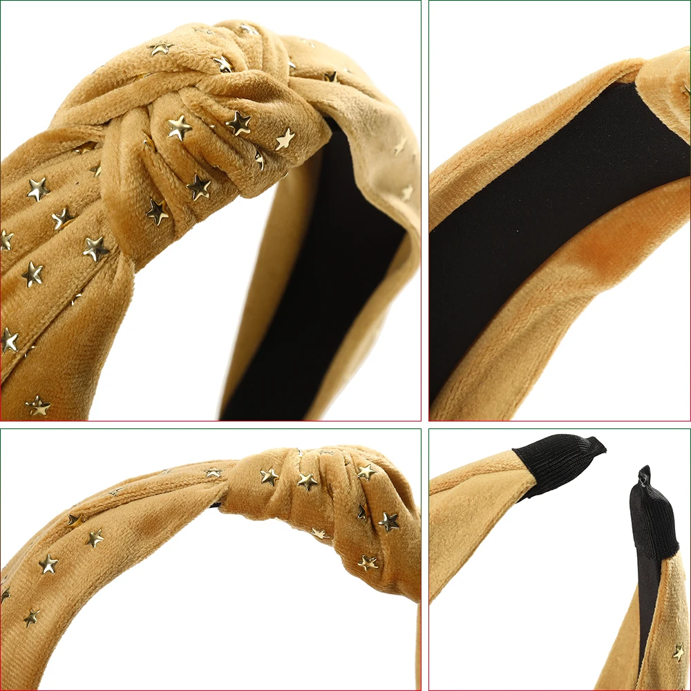 

Molans Cross Knotted Headband Head Bezel for Women Headwear Star Embellishment Hairband Hair Hoop for Girls Hair Accessories