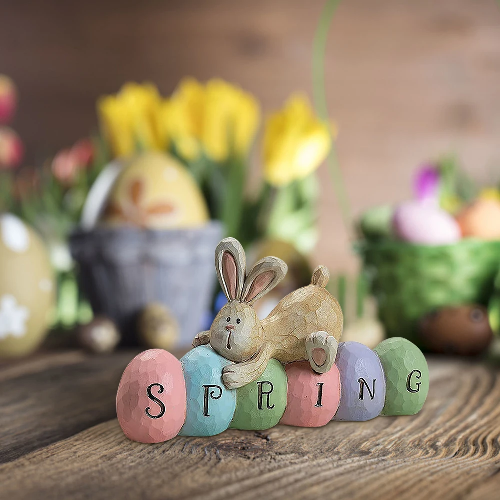 

Easter Rabbit Eggs Decor Acrylic Bunny Egg for Bedroom Party Ornaments