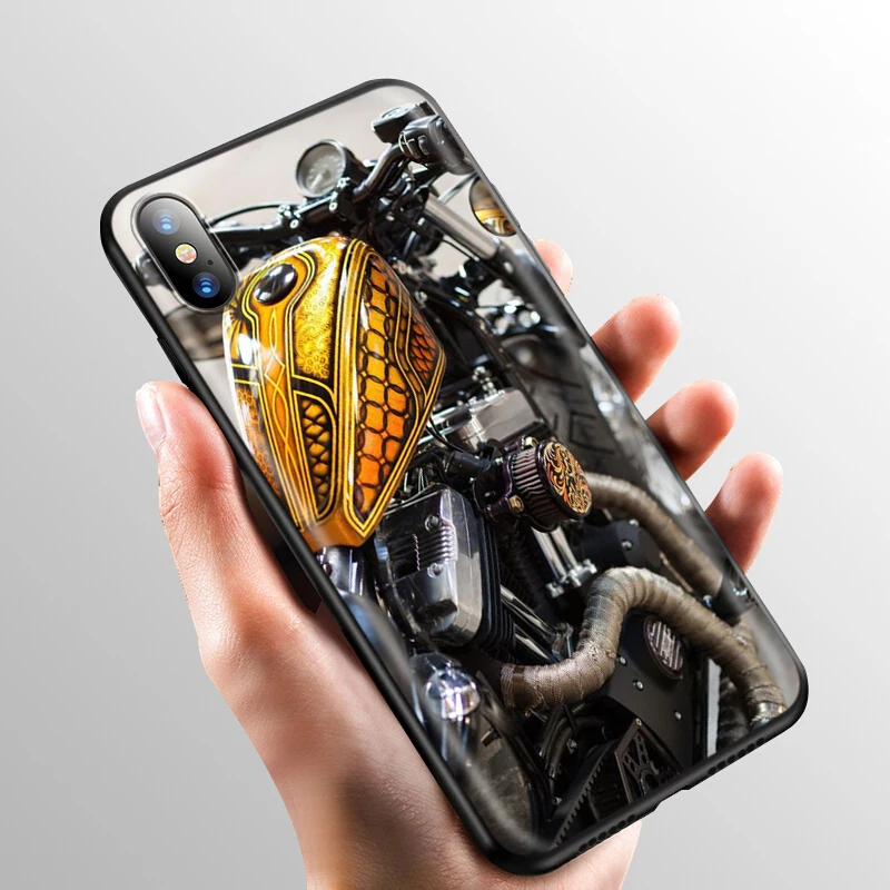 Силиконовый мягкий чехол YIMAOC в стиле ретро для мотокросса iPhone 12 Mini 11 Pro XS Max XR X 8 7 6 6S