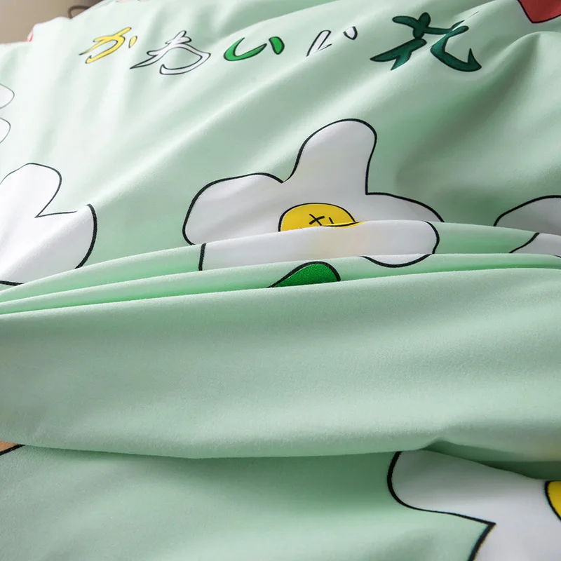 

Simple Blue Yellow Flower Comforter Bedding Set For Home Bed Sheet Cute Duvet Cover Sets With Pillowcase Twin Full Queen Size