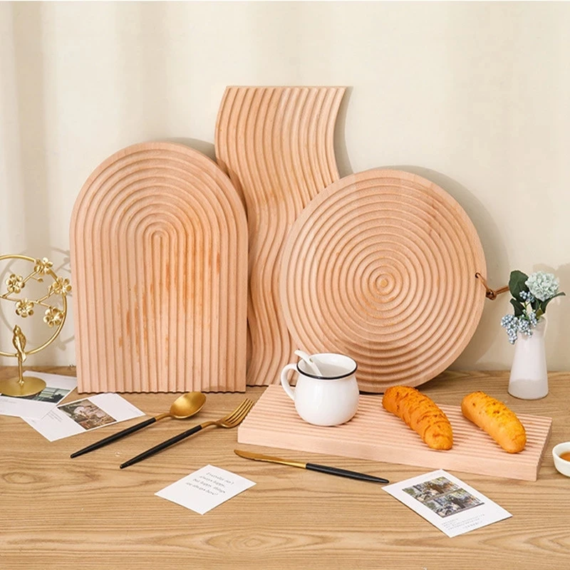 Тарелка для фруктов искусственная тарелка хлеба чая кофе Деревянные Волнистые