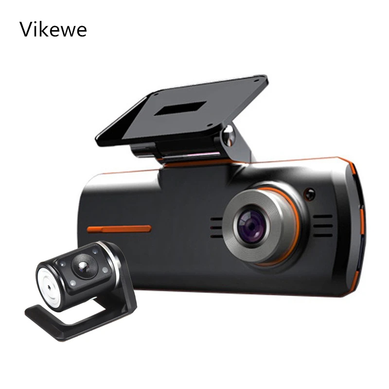 Vikewe двойной объектив Мини авто dvr камера A1 видео рекордер Full HD 1080P 2," ЖК ночного видения видеорегистратор с задней камерой