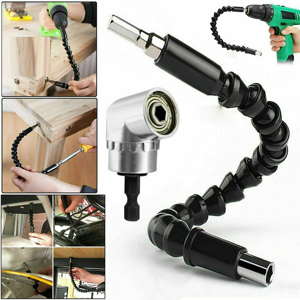 

2pcs/Set Right Angle Drill Flexible Shaft Bits Extension Screwdriver Bit Holder Hand And Power Tool Accessories