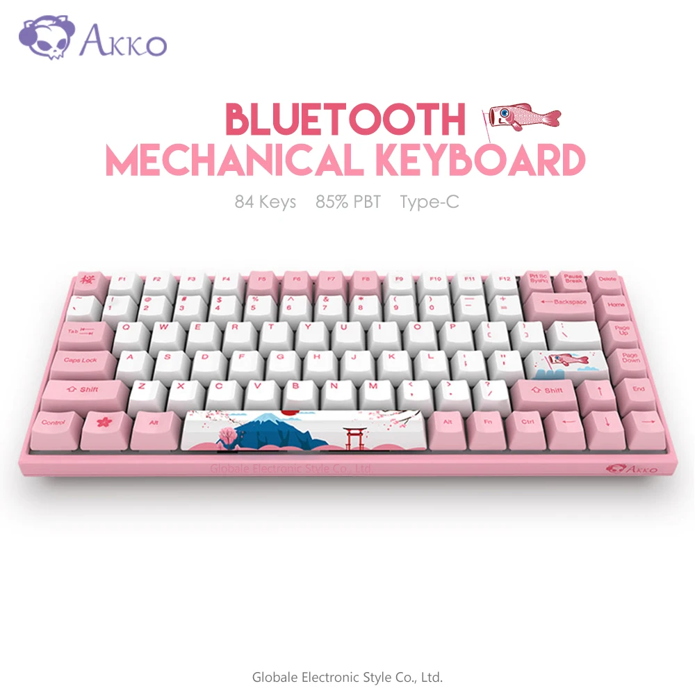 Оригинальная механическая клавиатура AKKO 3084 World Tour с Bluetooth для игры 84 клавиши 85% PBT