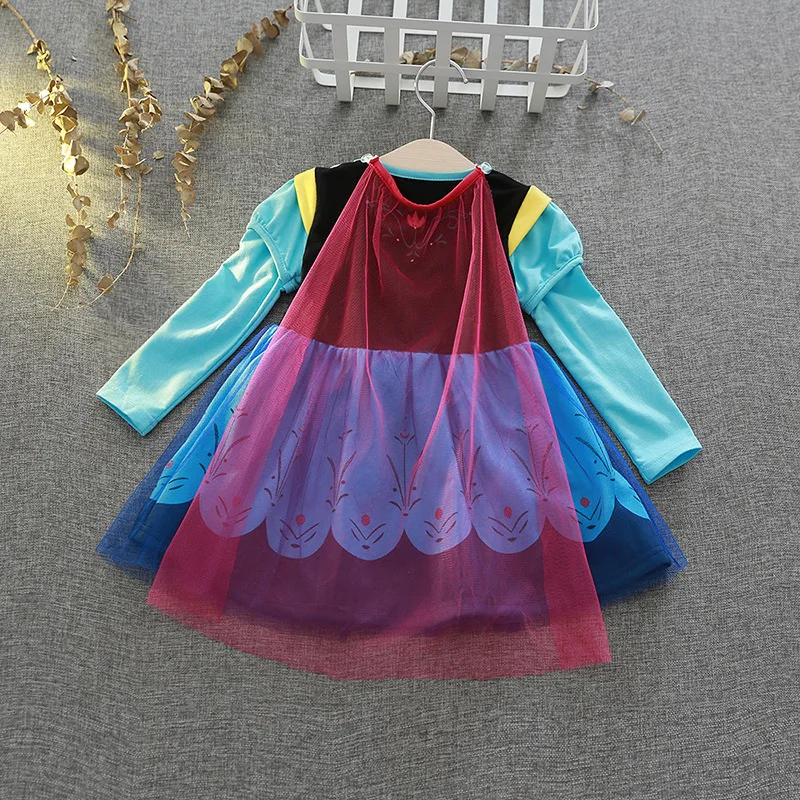 Новинка осени 2020 платье принцессы Холодное сердце для девочек Белоснежное