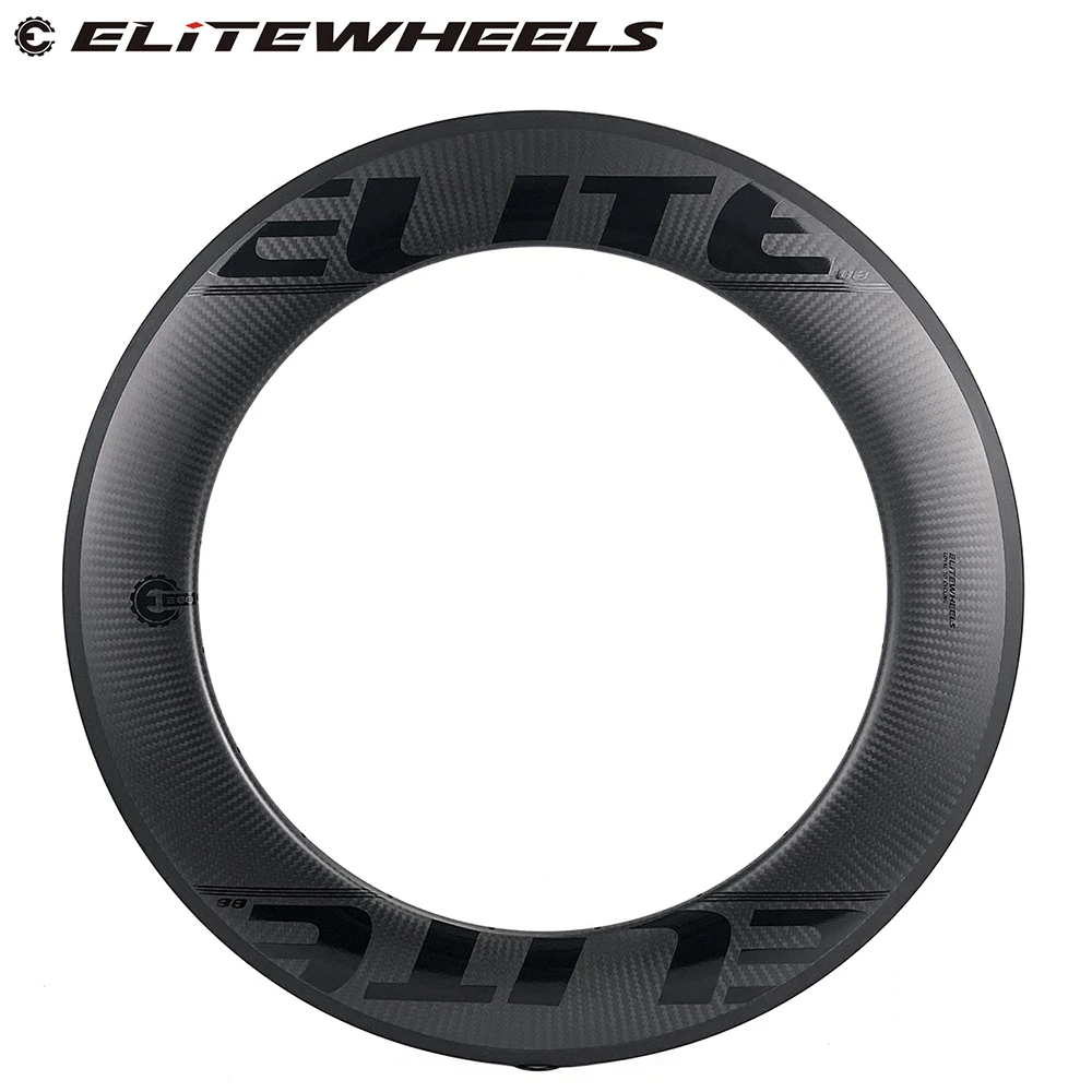 

ELITEWHEELS 700c Aero Углеродные Диски 88 мм бескамерная покрышка Tubular 3K Twill отделка базальтовая тормозная поверхность 25 мм ширина колеса велосипеда