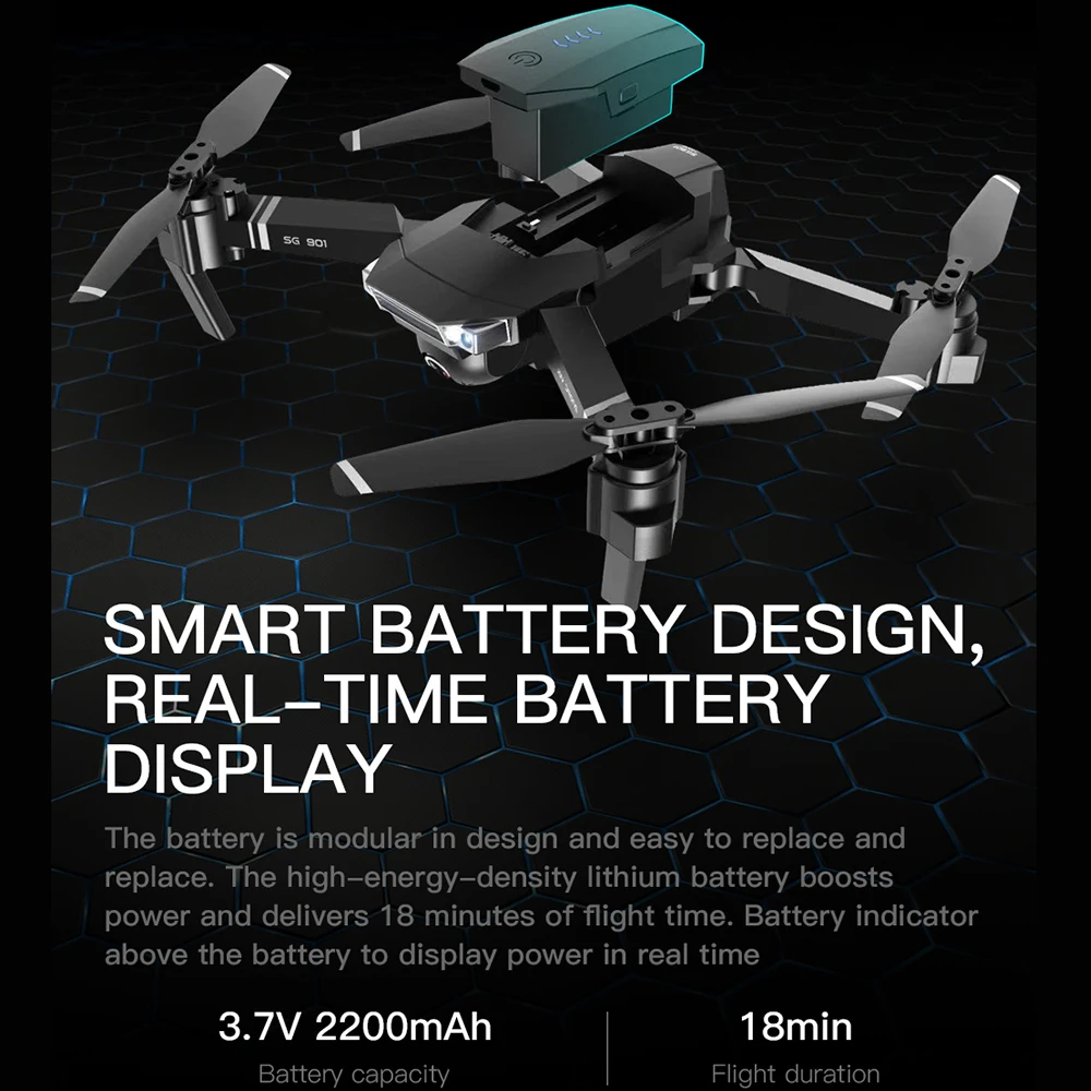 SG901 Wi Fi FPV Drone 4K HD Двойная камера профессиональный Дрон оптический поток умный