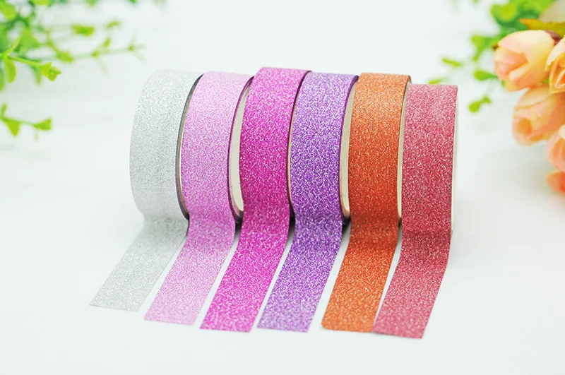 Блестящие золотые васи ленты 1 5 см * 3 м карамельные цвета декоративная клейкая