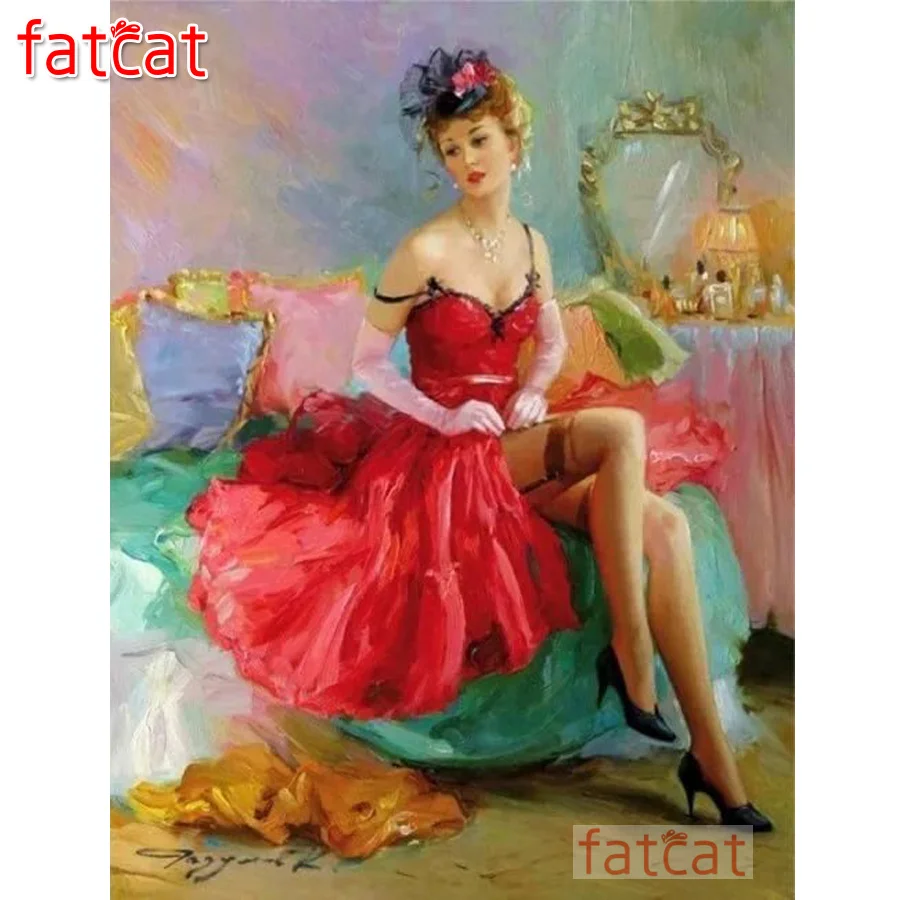 Алмазная вышивка FATCAT AE1449 пикантная Благородная красота для творчества