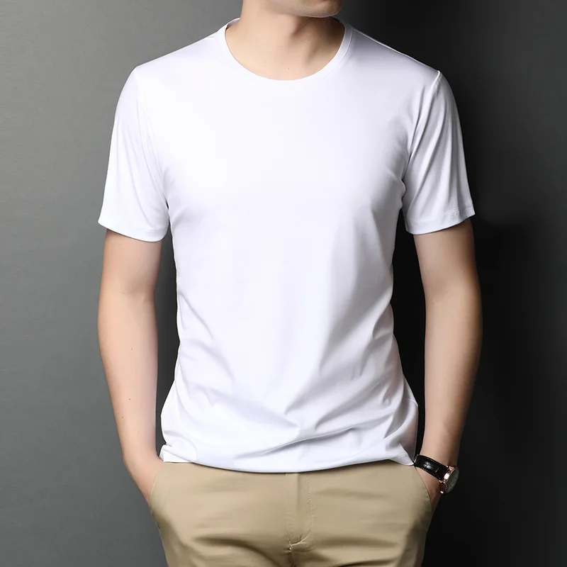 

2021 summer new tops tees fashion men round neck cotton short-sleeved t shirt jke950