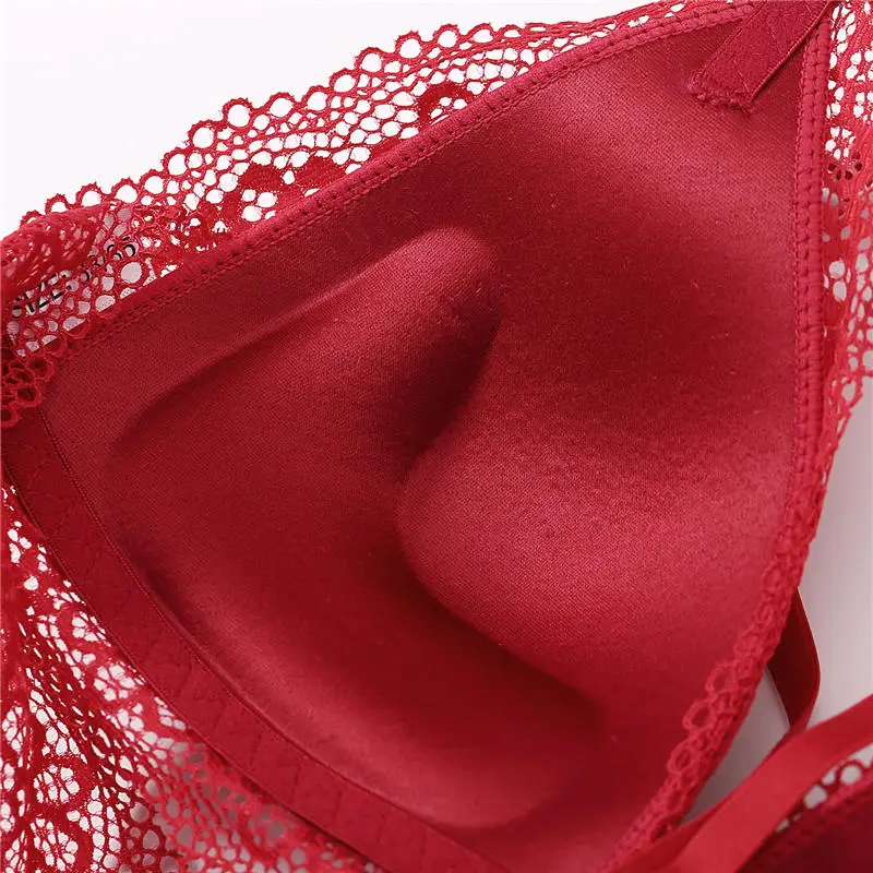 Женский кружевной бюстгальтер с вырезом спереди цветочной подкладкой нижнее