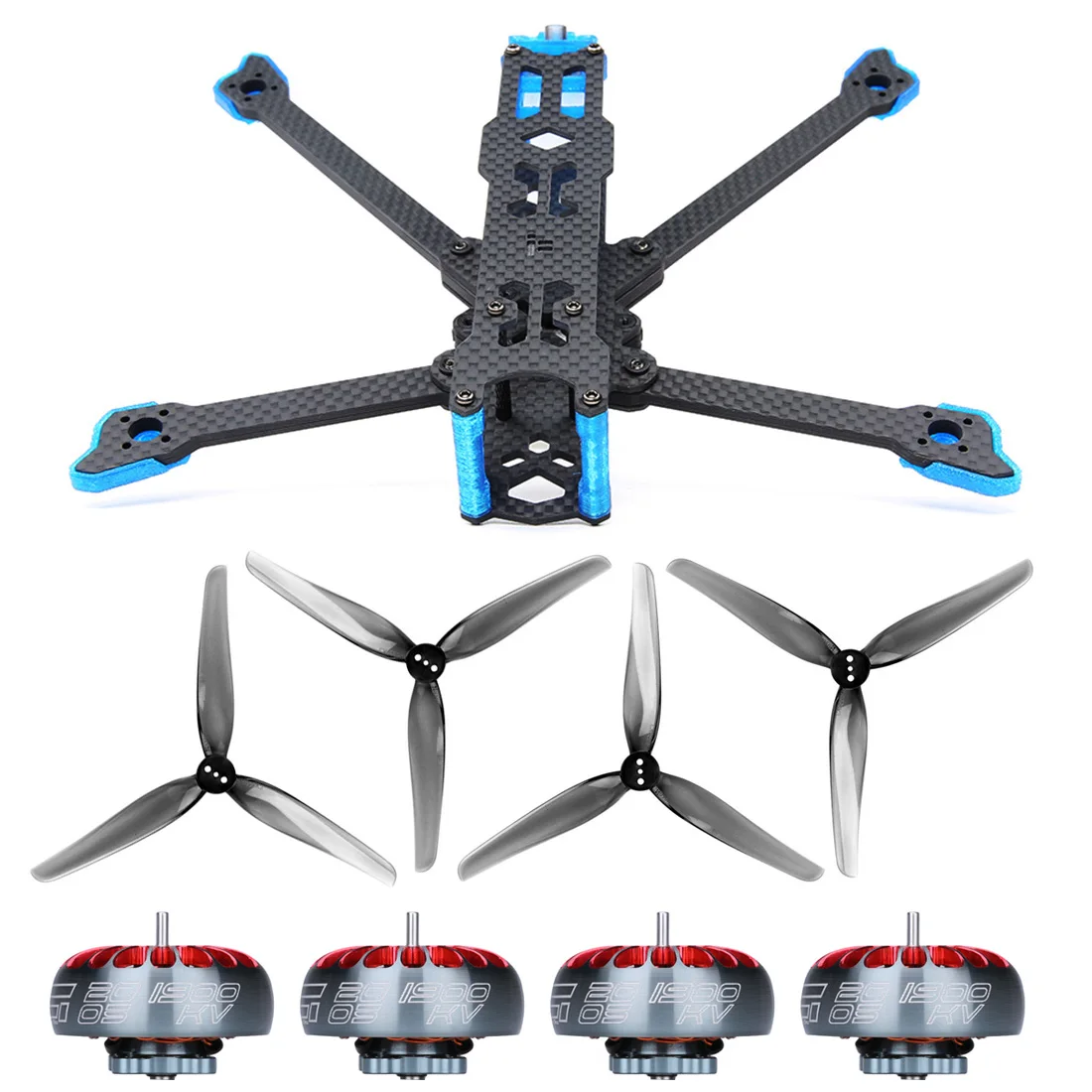 

IFlight Chimera5 HD 219mm FPV Frame Kits 5mm Arm with 1900KV/2550KV Motor for RC FPV Racing 5inch Mini Long Range Quadcopter