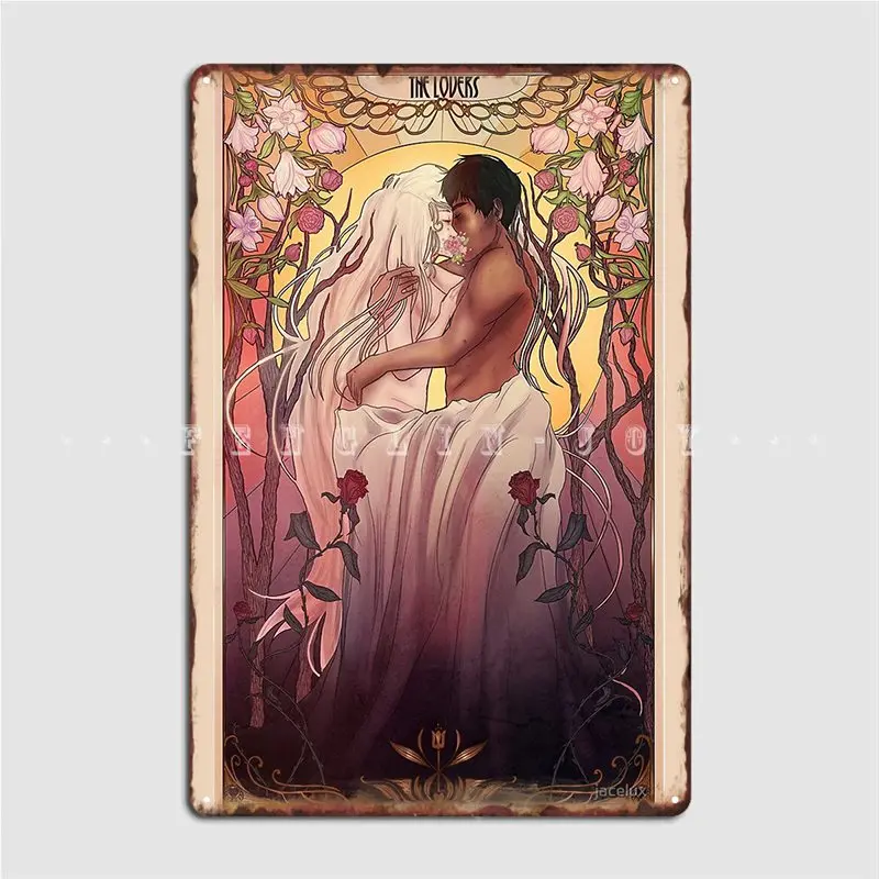 

Металлическая вывеска Tarot для влюбленных, домашний Ретро Настенный декор, настенная пещера, оловянные вывески, плакаты