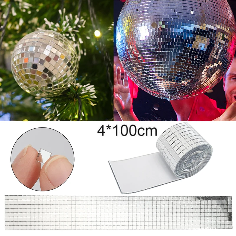 Мини квадратные стеклянные зеркальные мозаичные наклейки самоклеящаяся