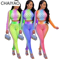 10yt3290 wholesale items autumn womens hollow tie dye fashion sexy cropped top and capris 2 piece set womens outfits