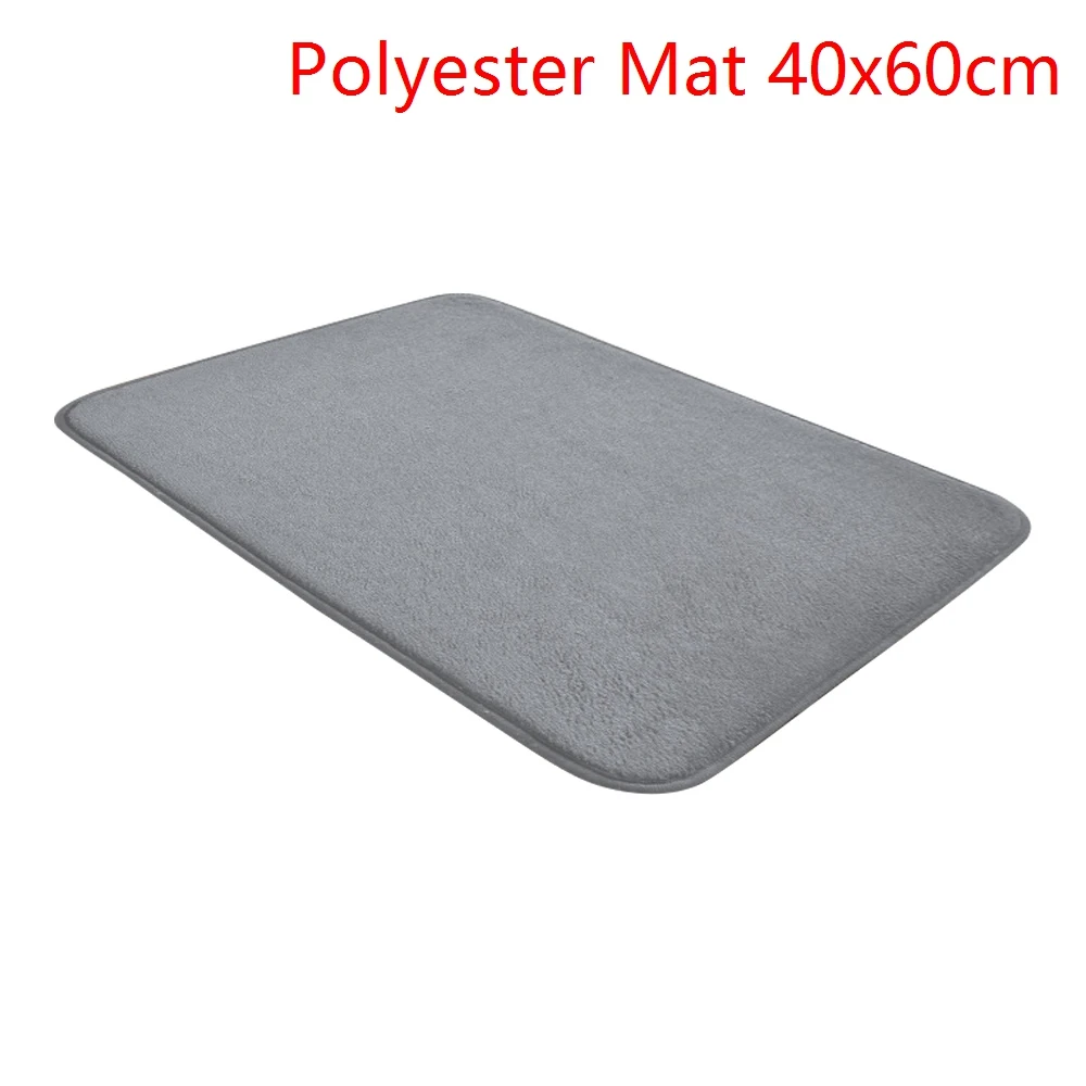 A-grey 40x60cm Urijk коврик для ванной, нескользящий коврик для ванной комнаты, Впитывающий Коврик из пены с эффектом памяти, коврик для ванной, кухонный дверной пол, коралловый флис, 40*60/50*80 см - Цвет: A-grey 40x60cm