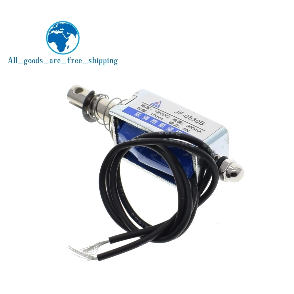 TZT JF-0530B DC 6 в 12 В 24 В Push& Pull Тип открытой рамки Электромагнит keepping Force 5N Путешествия 10 мм линейный соленоид