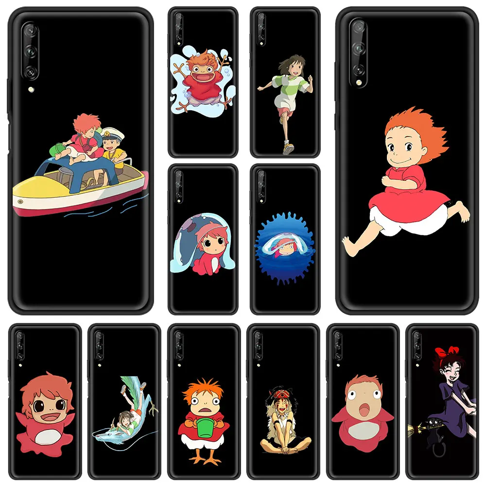 

Чехол для телефона Hayao Miyazaki Anime ponyo для Huawei P30 Pro P40 Lite E P Smart Z Y6 Y7 2019, мягкий силиконовый черный чехол Couqe Funda