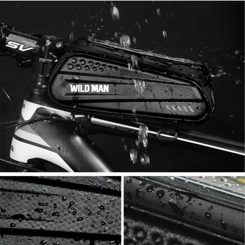 

Reflective 6.5 inch Phone Waterproof Bicycle Bag Top Tube Frame Cycling Bag Case Touch Screen Bicycle Accessories MTB Bike Bag