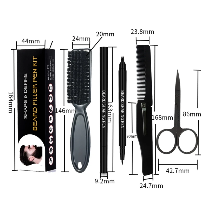 Водостойкие 4 наконечника вилки для формирования бороды моделирующая ручка