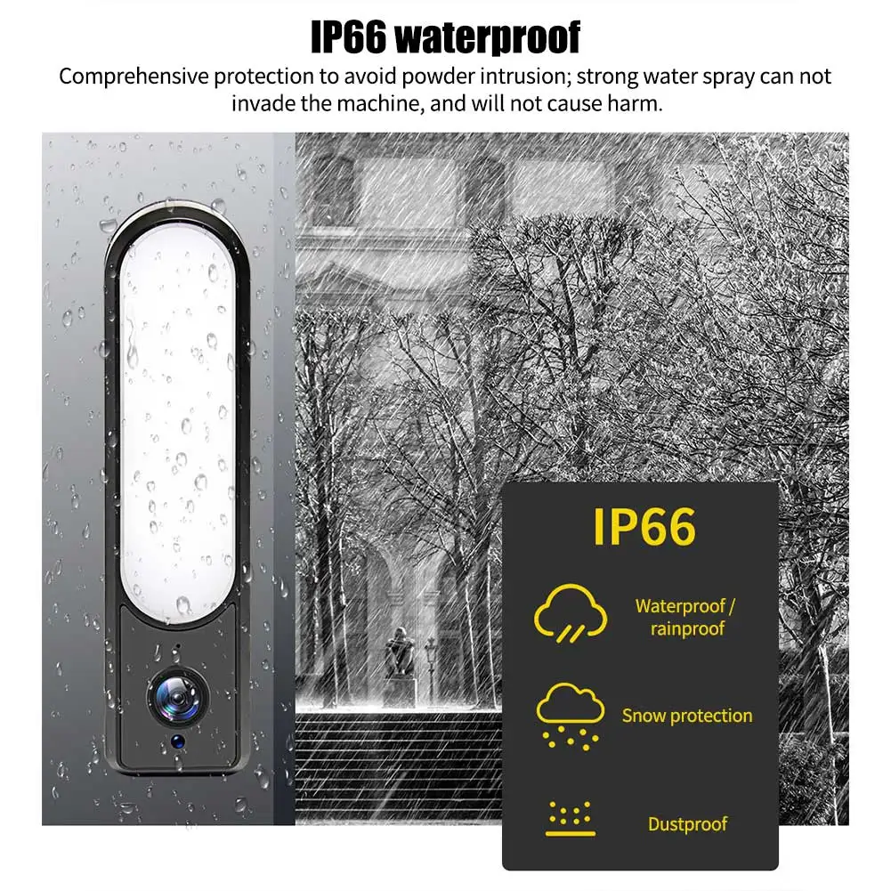 

Home Surveillance Two Way Audio Outdoor Wireless Waterproof HD 1080P Wall Light Yard Support TF Card Security Camera 2MP WiFi