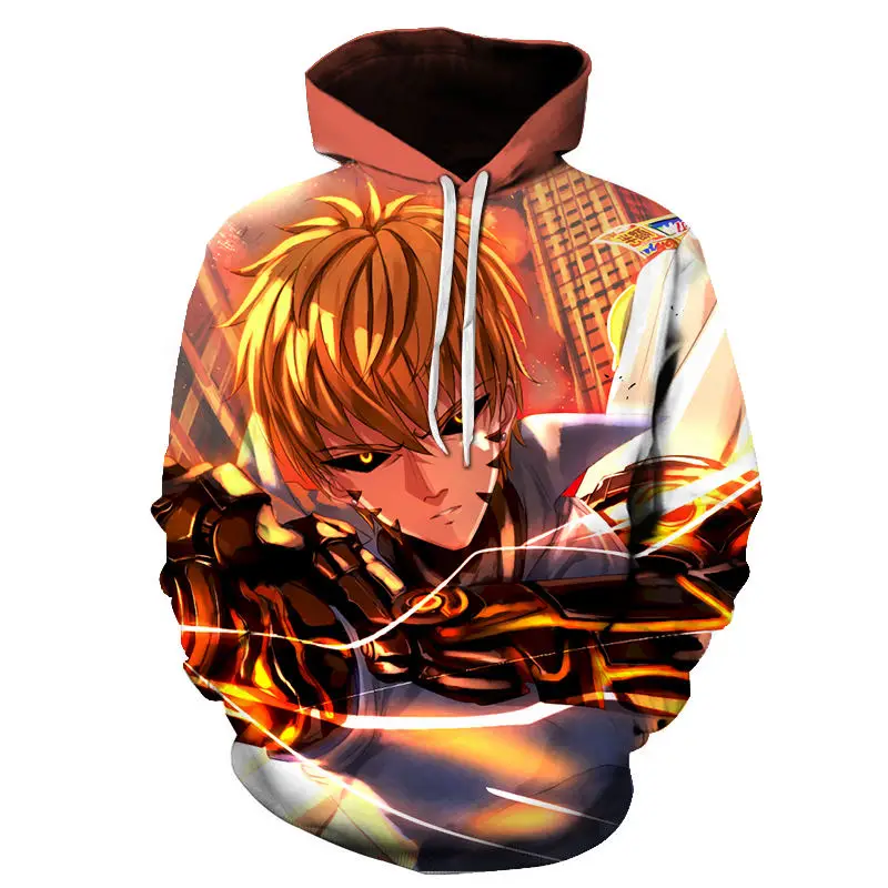 

ONE PUNCH MAN New Cool Sweatshirt Hoodies Anime Terrible Tornado Cosplay Hoodies 3D Men Genos Saitama Fashion Summer Clothing