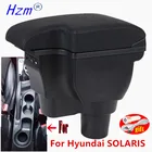 Подлокотник для автомобиля Hyundai, центральный подлокотник для Hyundai Solaris 2 Accent Verna 2017, 2018, 2019, 2020, 2021, подлокотник из искусственной кожи центральной консоли