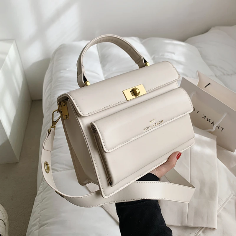 

Роскошные маленькие женские сумочки с поворотным замком, дизайнерский брендовый портфель на плечо с передним откидным карманом, кросс-боди...