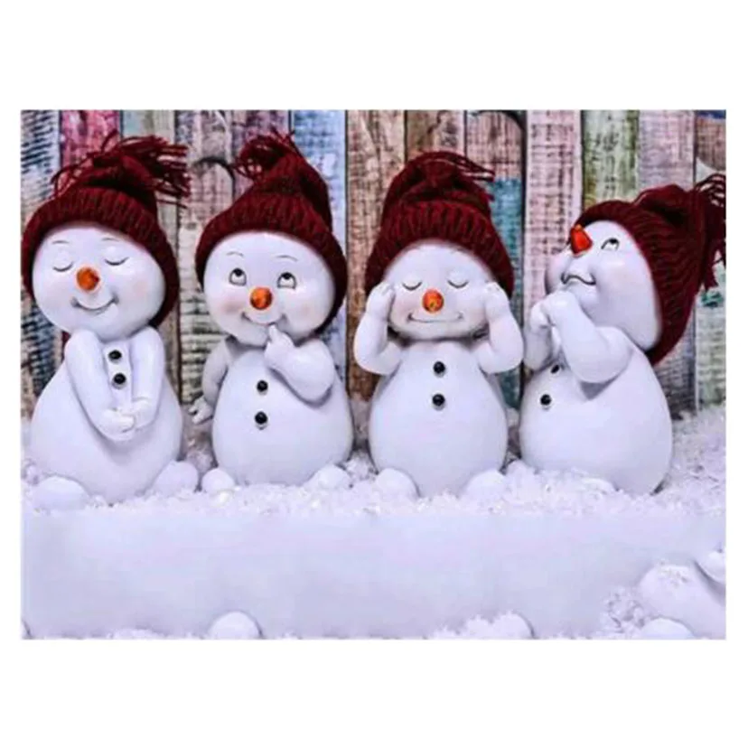 

5D Diamond Painting Snowman Full Square Round Drill DIY Embroidery Winter Cartoon Handicraft Christmas Decor Gift CM05