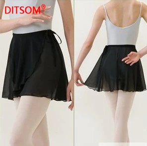 

Women Teenagers Chiffon Ballet Tutu Skirt Dance Skate Wrap Scarf Leotards Girls Underdress Gym Skirt 8Colors Dance Costume