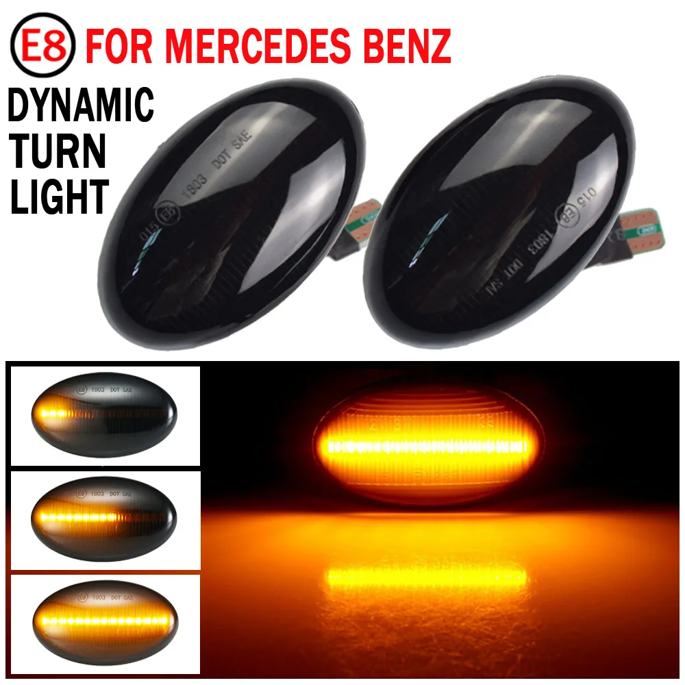 

1Pair For Mercedes Benz Smart W450 W452 A-Class W168 Vito W639 W447 Citan W415 LED Car Side Marker Lights Repeater Signal Lights