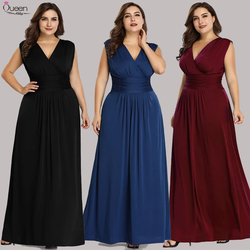 Длинные вечерние платья размера плюс а-силуэта милый молния на спине длиной до