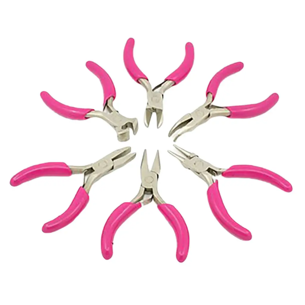 

6x Jewelry Beads Repairing Tools Findings for Beginners Pliers for