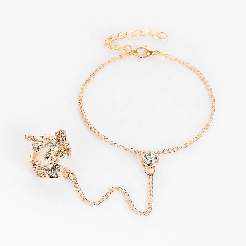 Оптовая продажа Модный женский браслет на палец цвет под золото и серебро |