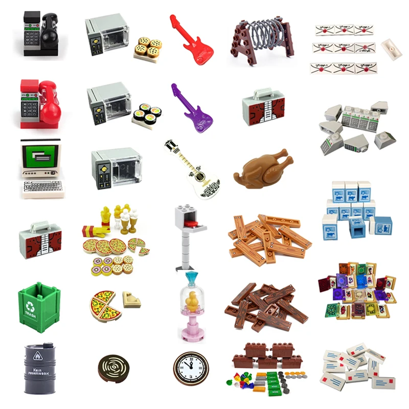 Детали MOC для печатных блоков сделай сам специальная деталь аксессуары модель