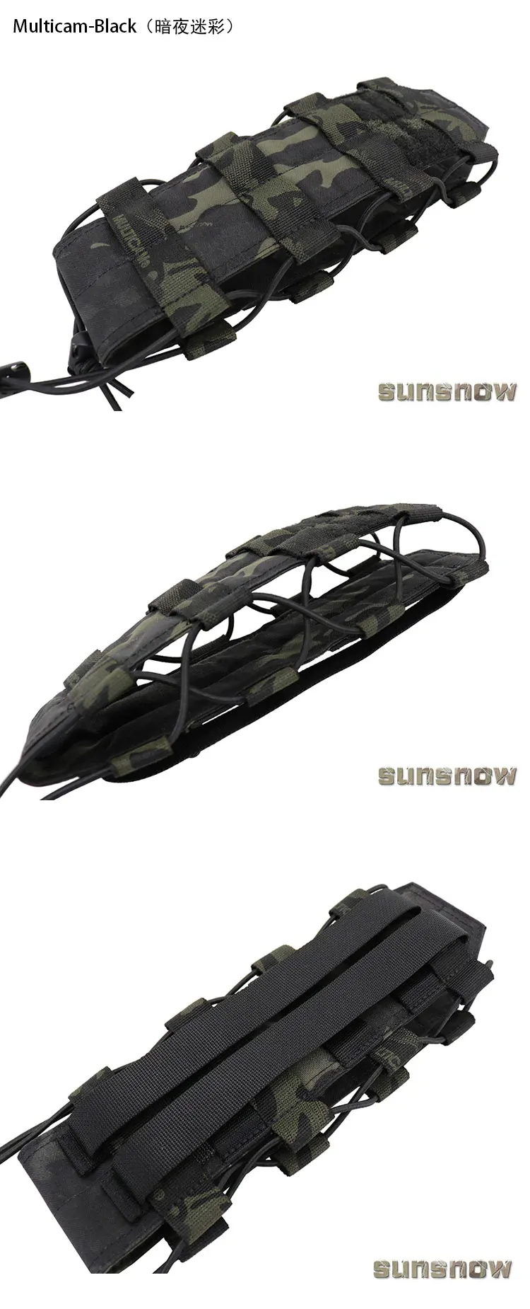 Outdoor Sports Military Fan Multifunctional Long Water Cup Bag Adjustable Water Bottle Cover Umbrella Cover Tripod Attached Bag