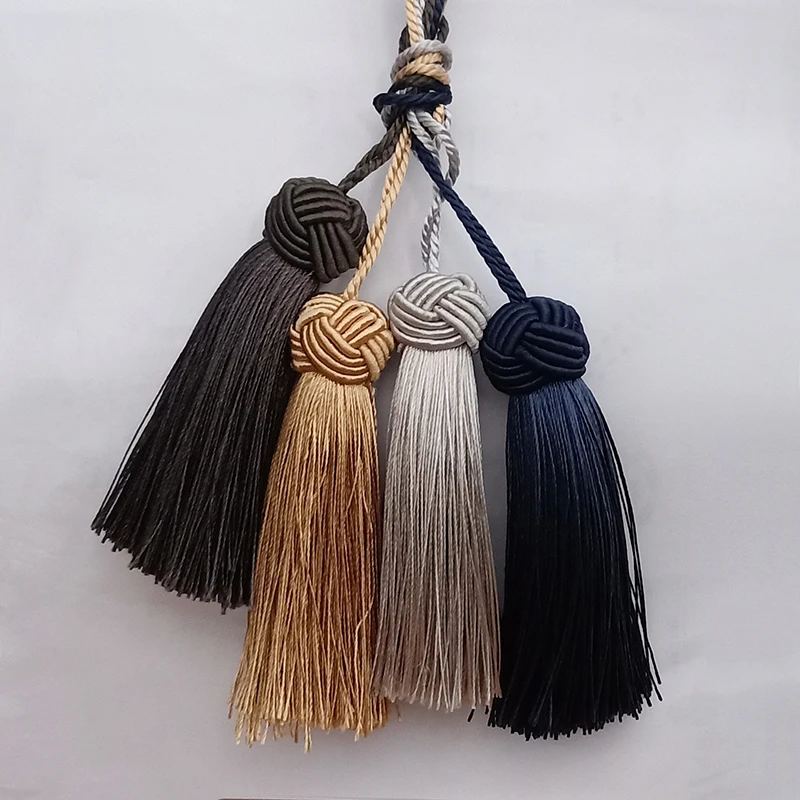 2Piece Mini Tassel Fringe Trim DIY Craft Tassels Hanging Pendant Sewing Room Accessory Jewelry Decoration Curtain Accessories images - 6