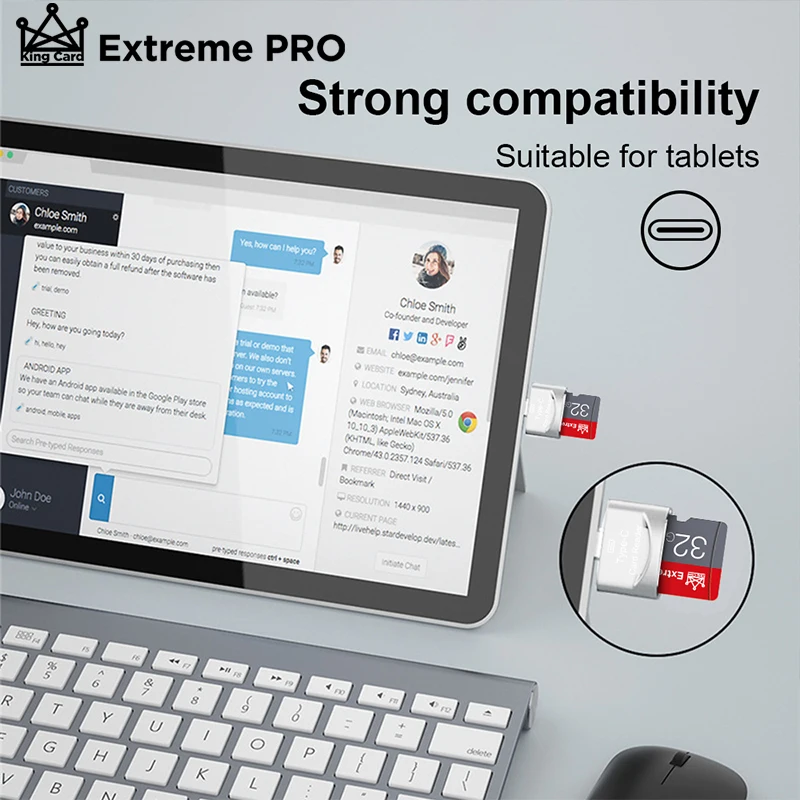 Новинка адаптер для micro sd-карт USB Type C к Micro-SD кардридер мини-кардридер