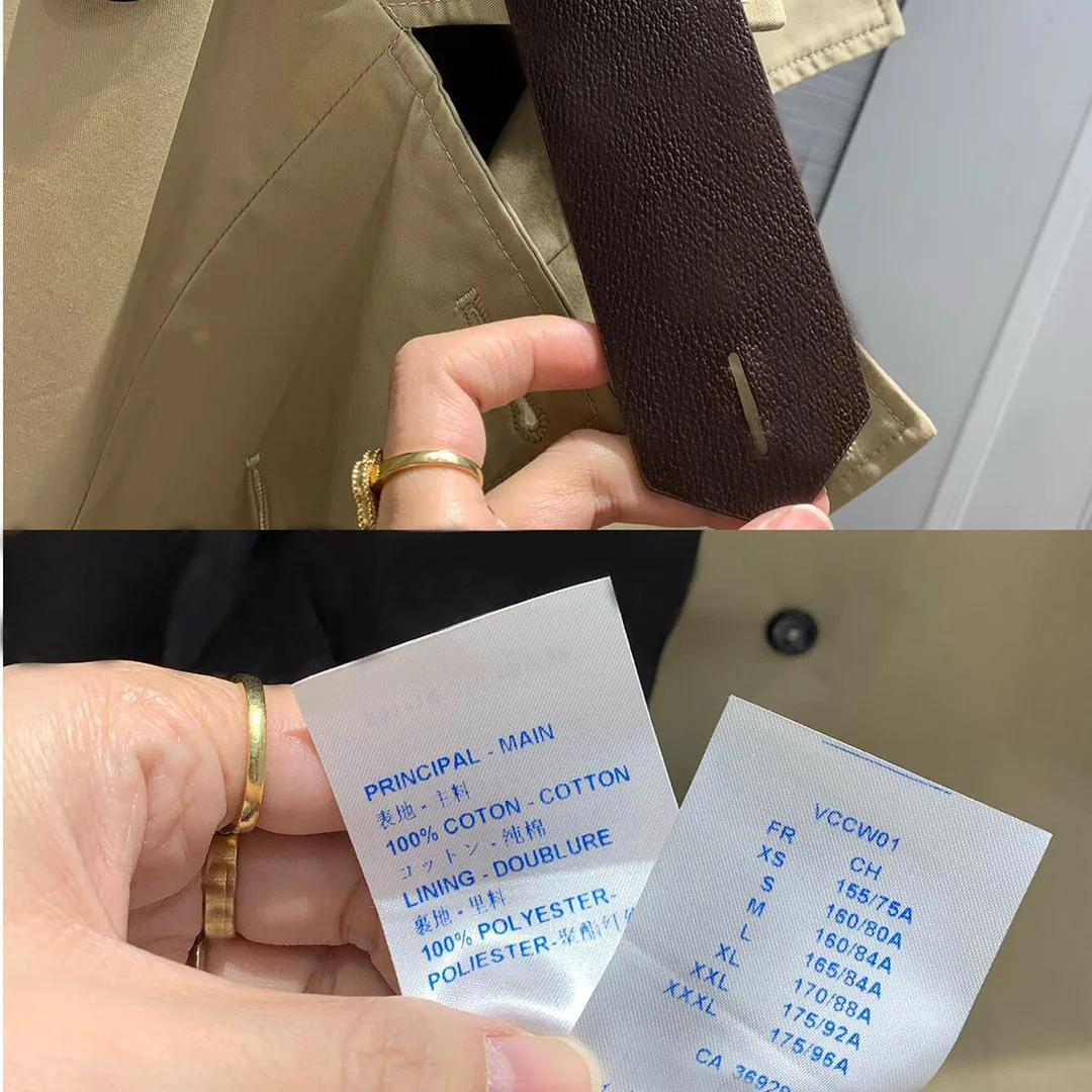 

luxury high-end elegant lady streetwear long trench coat new solid color lapel double breasted slim belt heavy overcoat