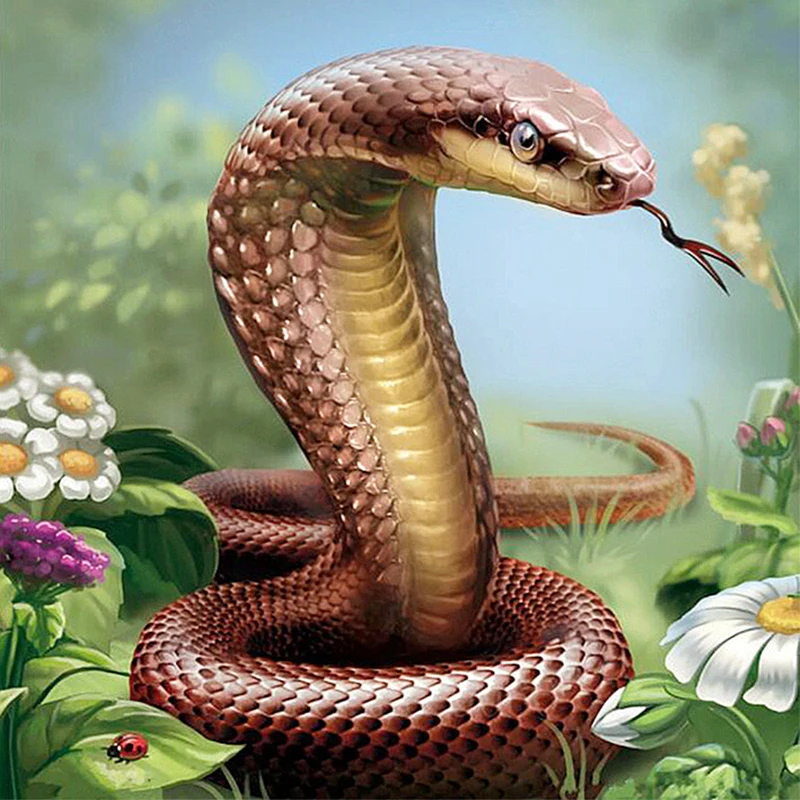 Алмазная 5d картина на стену с изображением квадратных животных тигра зебры