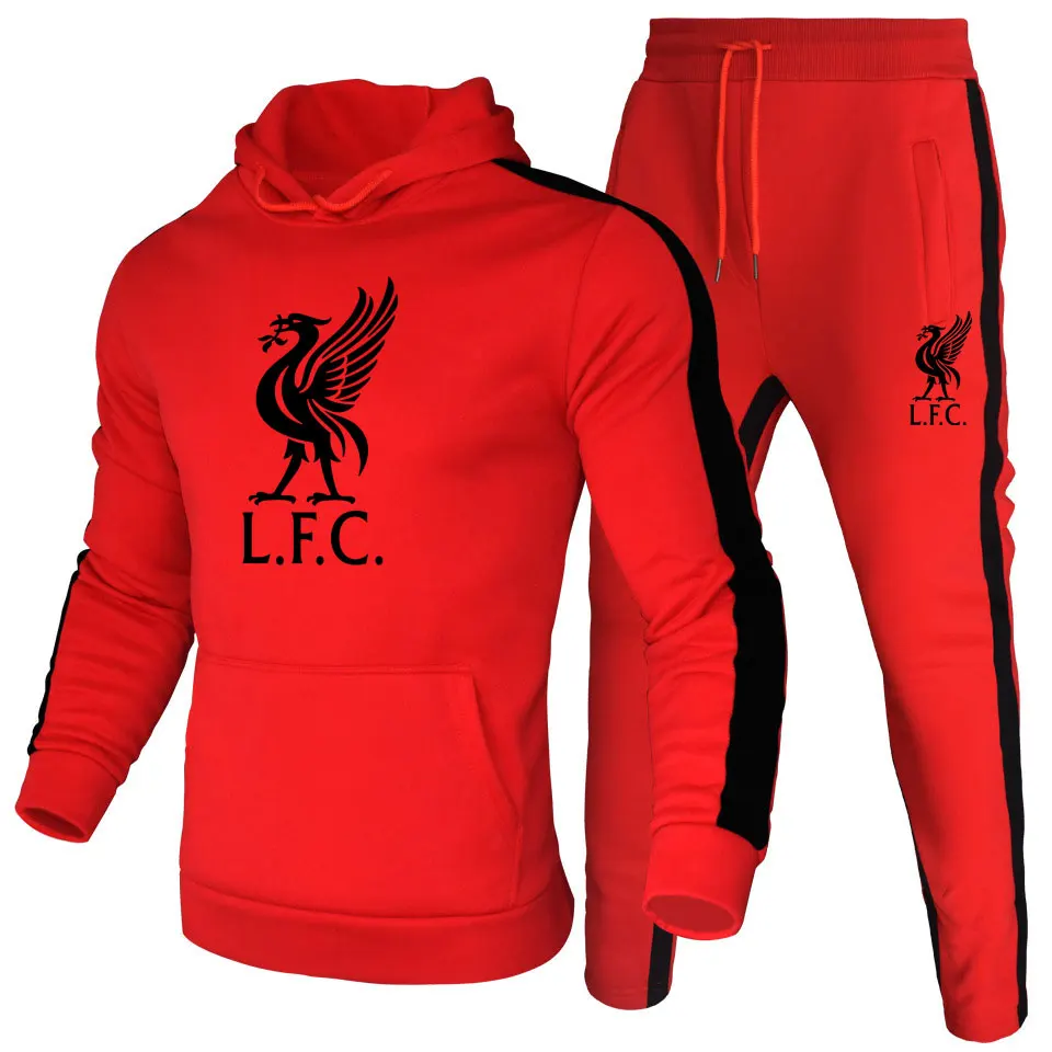 

Independent Station New Men's Hoodie Suit Print Hoodie Head Fashion Casual Loose Two Piece Suit